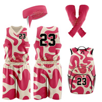 Ensemble d'uniformes de basketball unisexes personnalisés en gros, imprimés, sans manches, respirants, à séchage rapide, confortables, grandes tailles, pas encore d'avis