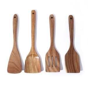 Ustensiles de cuisine en bois les plus vendus, accessoires de cuisine en bois naturel, ensemble d'ustensiles de cuisine antiadhésifs - Product Image 1