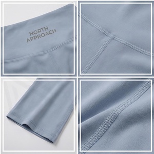 Pantalon de yoga taille haute évasé longueur cheville, couleur unie, sans couture, extensible dans quatre directions, vêtements de sport pour femme - Product Image 6