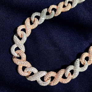 สร้อยคอคิวบันโมอิสซาไนต์ขนาด 8 มม. ขายส่ง จัดส่งรวดเร็ว ประดับเพชร VVS เงินแท้ 925 สไตล์ฮิปฮอป สร้อยข้อมือคิวบันสุดหรู - Product Image 6