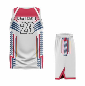 Team 23 Sublimated Basketball Jersey Set V-Neck Sleeveless Moisture Wicking Polyester Uniform All Seasons Adult Unisex - Product Image 5