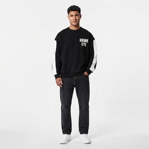 Sudadera Casual de Otoño para Hombre HAWK EYE SPORTS, Nueva Moda, Forro Polar de 350g, Impermeable, Estampado Ecológico, Hombros Caídos, Corte Regular - Product Image 4
