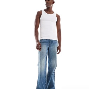 <b>Men</b> Ribbed Sleeveless <b>Vest</b> Cotton Tank Top Solid <b>White</b> Summer Undershirt Slim Fit Casual Wear OEM Bulk Supply - Product Image 2
