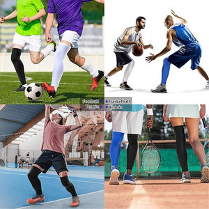 Manchons de compression longs pour les jambes, pour hommes et femmes, extensibles, couvre-jambes athlétiques pour la course, le fitness et la sécurité - Product Image 4