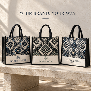 Sacs de courses en jute de qualité supérieure |   Sac fourre-tout en toile écologique avec poche zippée, logo personnalisé imprimé, poignées en coton doux, 13x14x5 pouces, décontracté, vente en gros - Product Image 4