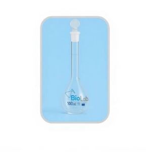 Fiole volumétrique en verre borosilicate de 250 ml, fiole de mesure de laboratoire avec bouchon pour la préparation de solutions chimiques - Product Image 1