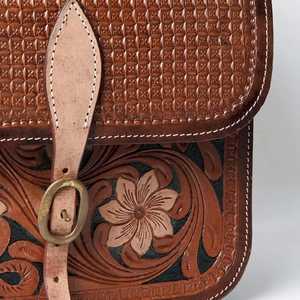 Bolso de sillín de cintura alta de cuero genuino de primera calidad, bolsos de sillín de salto con logotipo personalizado para deportes ecuestres - Product Image 3