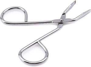 Juego de Pinzas de Acero Inoxidable de Lujo, Hechas a Mano, Duraderas y Reutilizables, con Mango de Tijera, Planas, Rectas y Puntiagudas, para Cejas y Vello Facial - Product Image 6