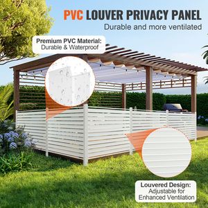 Pannelli per Recinzione in Vinile da 48'' L x 48'' A, Coperture a Persiana per Schermi Privacy Esterni, Contenitori per Bidoni della Spazzatura, Recinzioni per Attrezzature da Piscina, Protezione dell'Aria - Product Image 4