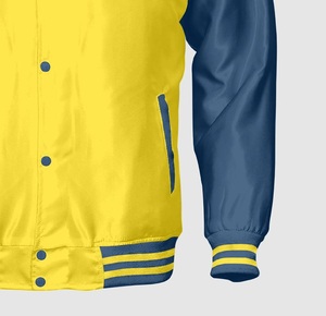 High Quality <b>Mens</b> Varsity <b>Jacket</b> Cotton Polyester Stand Collar Casual Autumn Winter <b>Jacket</b> Custom Logo OEM Breathable Outerwear - Product Image 4