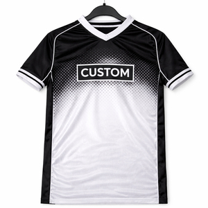 เสื้อเจอร์ซีย์พิมพ์ลายดอกไม้แบบเต็มตัว คอวี แขนสั้น สำหรับเล่นพิคเคิลบอล สั่งทำขายส่งได้ พร้อมพิมพ์ชื่อและหมายเลขผู้เล่น - Product Image 1