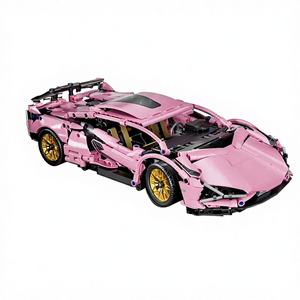 8600A ชุดตัวต่อรถแข่งซูเปอร์คาร์สีชมพู 50 ชิ้น วัสดุพลาสติก ABS ขนาด 1:12 ของขวัญวันฮาโลวีน คริสต์มาส วันเกิด สำหรับทุกเพศ - Product Image 1