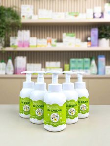 Mousse nettoyante pour biberons Dr. Papie, pompe à mousse, ingrédients d'origine végétale, sûre, douce, nettoie en profondeur le lait/la graisse/les irritations - Product Image 3