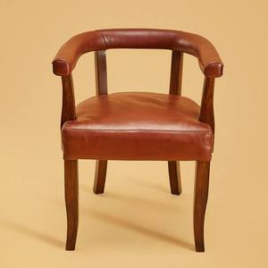 Premium Genuine Leather Low Seating <b>Chair</b> in Tan Color with Handmade Modern <b>Lounge</b> <b>Chair</b> with Strong Metal Frame - Product Image 1