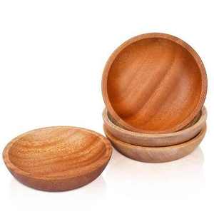 Tazón de Madera Moderno Ecológico Hecho a Mano y Personalizado con Revestimiento de Silicona para Ensaladas y Servir Alimentos, Artesanía Kiswah KC-HB-805 - Product Image 3