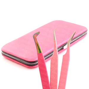 Pinces à cils en acier inoxydable avec logo personnalisé, essentiels pour les artistes en extensions de cils, fabriquées avec une qualité supérieure, fournisseur fiable - Product Image 2
