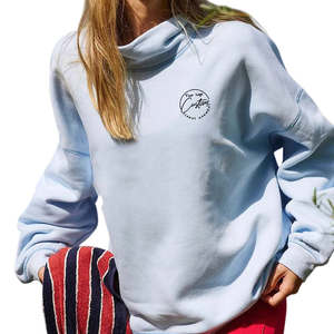 Achetez un sweat-shirt tricoté à col montant pour femme, tendance, à manches longues, décontracté, respirant, à séchage rapide, uni, personnalisable, en promotion - Product Image 1