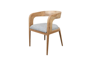Coussin de chaise de salle à manger d'extérieur Diana, design scandinave, en teck massif, finition naturelle, durable et écologique, pour un style industriel moderne - Product Image 2