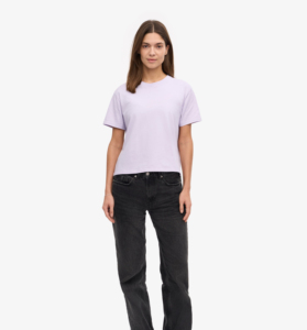 Camiseta de Cuello Redondo para Mujer, Último Diseño Exclusivo, Ajustada, Informal, Transpirable, 100% Algodón, en Oferta - Product Image 3