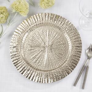 Assiette de présentation élégante à bordure perlée, assiette de luxe pour la présentation des dîners et des banquets d'hôtel - Product Image 1