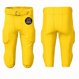Pantalon de football américain avec lacets sur le devant, rembourrage protecteur, grande taille, protection UV, respirant, écologique, personnalisable, sport - Product Image 4