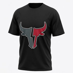 เสื้อยืดโอเวอร์ไซส์สีดำล้วนสำหรับผู้ชายขายดีที่สุด ผ้าคอตตอนหนา GSM พร้อมสกรีนโลโก้ตามสั่ง ผู้ผลิตเสื้อผ้าสตรีทแวร์ - Product Image 1