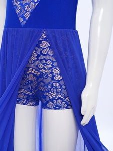 Robe de danse lyrique pour filles de 6 à 16 ans, justaucorps, combinaison pour les compétitions de danse moderne, cours, costume de danse compétitif, spectacle - Product Image 5