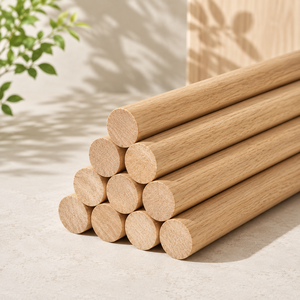 Tiges en bois massif, directement de l'usine, pour accessoires de meubles, maquettes architecturales, projets DIY et applications industrielles - Product Image 3