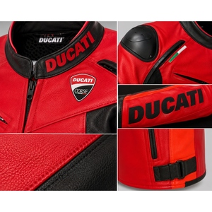 Chaqueta de Motociclista Estilo Ducati Personalizada, Cuero Genuino de Vaca, Armadura CE, Chaqueta de Motociclista, Fabricante OEM ODM - Product Image 5