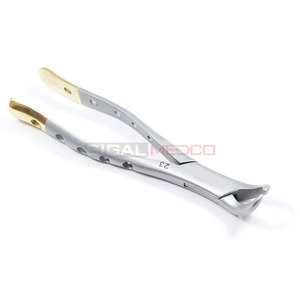 Premium German Manual Dental Extracting Forceps Set #150/#151/#23 Gold Handle Stainless Steel SIGAL MEDCO SM-<b>DS</b>-0280 CE - Product Image 5