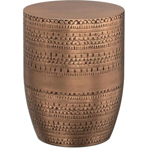 Taburete Cilíndrico de Metal Dorado Estilo Americano, Muebles Contemporáneos para el Hogar, Decoración Hecha a Mano para Sala de Estar - Product Image 5