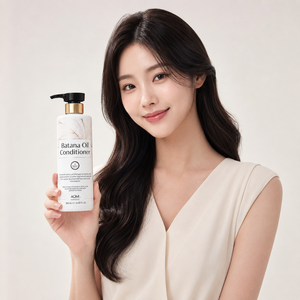Après-shampoing à l'huile de Batana AOMI - Formule crème hydratante et anti-frisottis pour tous types de cheveux - Product Image 1