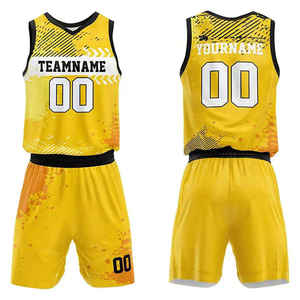 Uniforme de Baloncesto Sublimado de Secado Rápido al por Mayor, 100% Poliéster, Uniforme de Baloncesto para Hombre, Talla Grande - Product Image 1