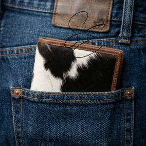 Genuine Leather Bifold <b>Wallet</b> Men Hair On Hide Handmade Western Cowboy Card <b>Holder</b> Cash <b>Wallet</b> - Product Image 4