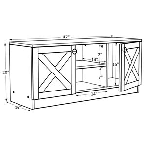 ขาตั้งทีวี2ตู้แบบวินเทจพร้อมฐานไม้ที่เป็นเอกลักษณ์สไตล์ย้อนยุค - Product Image 6