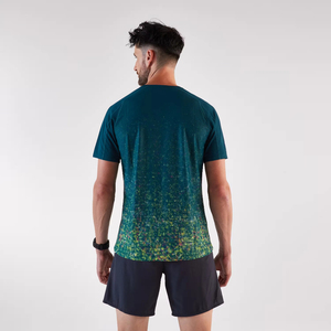 Men's Short Sleeve Sublimation Printed T-<b>Shirt</b> Regular Fit O-Neck Quick Dry Sporty Design Multi Color Pattern <b>Polyester</b> T-<b>shirts</b> - Product Image 4
