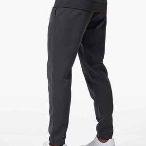 Pantalon de survêtement polaire pour homme, taille élastique, poches latérales, décontracté, pour l'automne, mi-lourd, tricoté, teint uni, respirant, en coton personnalisé - Product Image 3