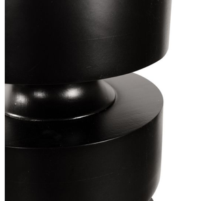 Mesa de Centro Redonda Negra Moderna, Mesa Auxiliar de Madera, Mueble Decorativo para Sala de Estar - Product Image 3
