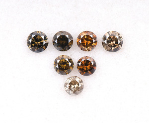 Diamant naturel de couleur fantaisie 3,0 - 3,5 mm, diamant brun rond taille brillant, diamant non monté pour la fabrication de bijoux, vente en gros - Product Image 6