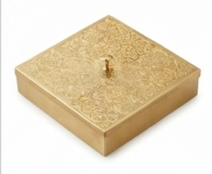 Caja de especias cuadrada de oro antiguo con 6 compartimentos, elegante soporte de almacenamiento de metal para uso en la cocina, diseño a prueba de polvo. - Product Image 5