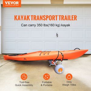 Larghezza regolabile 12 ''pneumatici Kayak carrello pesante canoa pieghevole carrello 350 Lb capacità di peso per Kayak Canoe Jon barche - Product Image 2