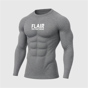 Camisetas de compresión de buena calidad al por mayor, camisetas de compresión para hombre de talla grande con impresión por sublimación de alta calidad - Product Image 5