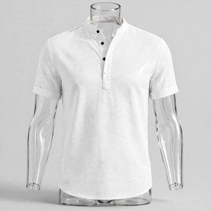 Men's White Digital Printed <b>Short</b> <b>Sleeve</b> <b>Button</b> <b>up</b> Collar Casual <b>Shirt</b> Breathable Polyester/Cotton Twill Fabric Summer Wear - Product Image 2