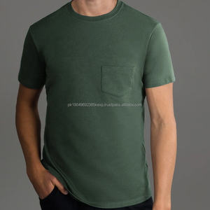 Camisetas Orgánicas de Jersey para Hombre, Camisetas de Algodón de Bambú con Bolsillo, Camisetas Personalizadas para Hombre, Camiseta con Logotipo - Product Image 1