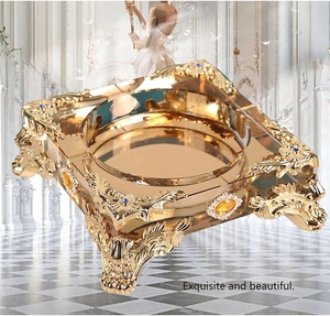 Grand cendrier sans fumée en aluminium, durable, pour patio extérieur et décoration intérieure, style américain - Product Image 5