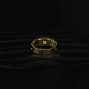 Nouvelle collection : Bague solitaire pour homme avec diamant de laboratoire et pierre d'appoint, design spécial pour le marié, provenant d'un fournisseur indien. - Product Image 4