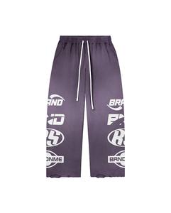 Ensemble de pantalon large et sweat à capuche court zippé multicolores BRAND |   Ensemble streetwear surdimensionné, fabricant OEM de marques privées - Product Image 5