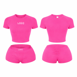 Leggings con Logotipo Bordado Personalizado, Conjuntos Deportivos para Mujer, Conjuntos de Ropa Informal para Mujer, Ropa Deportiva Modal, Conjunto de Dos Piezas para Mujer - Product Image 1