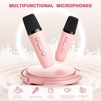 Microphone sans fil 2.4G pour enfants, microphone de karaoké professionnel, microphone portable sans fil pour appareils compatibles Shure