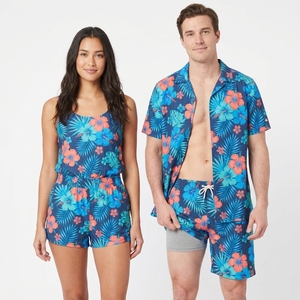 Shorts pour hommes 90% polyester 10% élasthanne, 2 en 1, doublés avec short intégré, coupe ajustée, impression par transfert thermique personnalisée - Product Image 2
